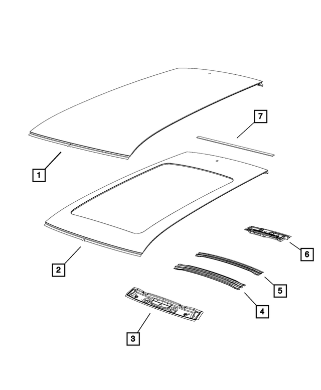 « 68102828AA – Body Sheet Metal Except Doors : Toit Arceau pour Mopar Image »
