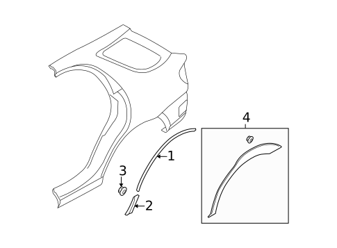 Exterior Trim - Quarter Panel for 2004 Subaru Impreza #0