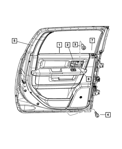 Door Trim Panels-Front and Rear for 2016 Ram 3500 #5