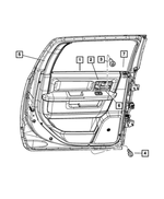 1VY561U7AH - Interior Trim: Rear Door Trim Panel, Right for Ram: 1500, 1500 Classic, 2500, 3500 Image