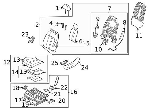 Driver Seat Components for 2025 Hyundai Sonata #0