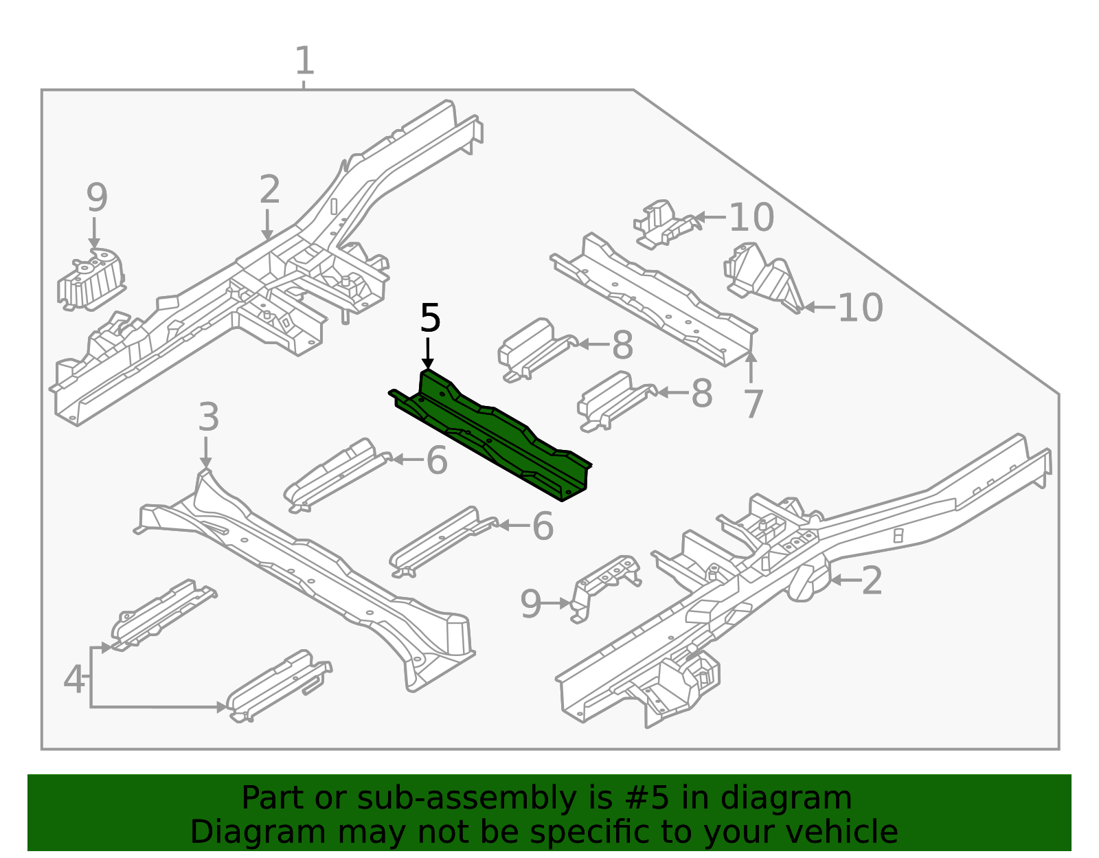 2022-2025 Kia Carnival Center Cross-Member 65852-R0000 | TascaParts.com