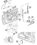 55256314AE - : Front Door Window Regulator, Right for Mopar Image