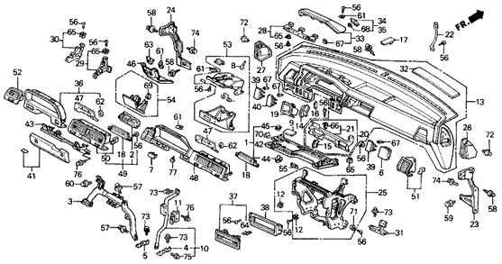 Instrument Panel for 1991 Honda Civic #0
