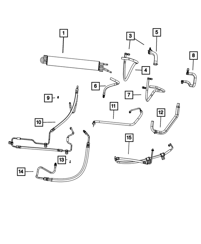 52089487AA - Steering: Power Steering Supply Hose for Mopar Image image