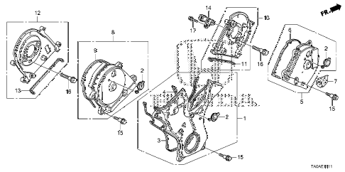 Timing Belt Cover (V6) for 2012 Honda Accord #0