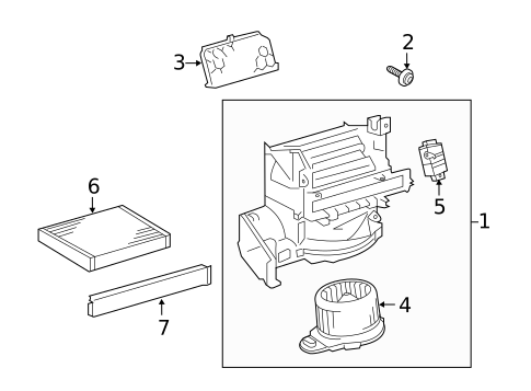 Blower Motor & Fan for 2014 Toyota Prius C #0