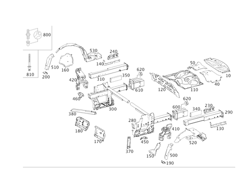 Rear End Floor for 2011 Mercedes-Benz SLS AMG #0