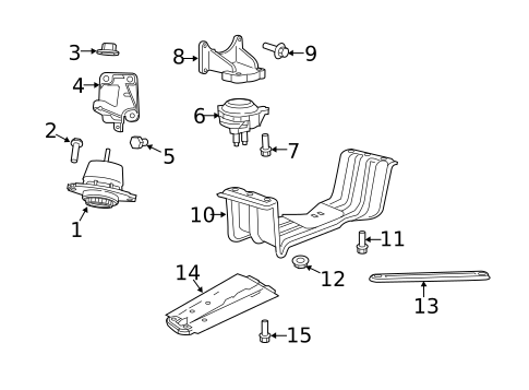 Engine & Trans Mounting for 2022 Jeep Grand Cherokee WK #0