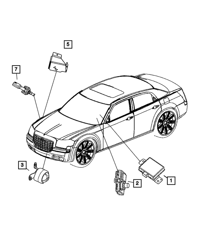 56038728AI - Electrical: Alarm Module for Chrysler: 300, PT Cruiser | Dodge: Charger, Magnum Image