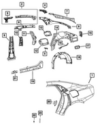 68724317AD - Body Sheet Metal Except Doors: Body Side Aperture Rear Panel, Left for Mopar Image