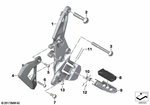 46718409416 - : Footrest, Right for BMW-Motorrad Image