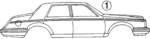 E55Y5420000AB - Body: Stripe Tape for Lincoln: Continental Image