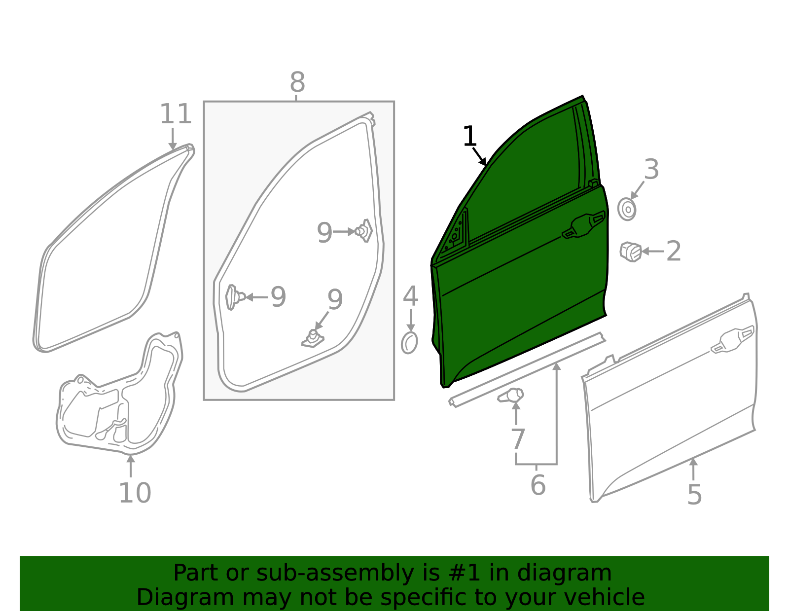 67010-T20-A00ZZ - Door Shell 2022-2025 Honda Civic | Toronto Honda
