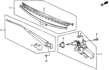 Rear Wiper for 1984 Honda Wagovan #0
