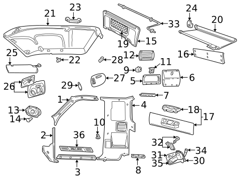 Interior Trim - Cab for 2003 Mazda B3000 #0