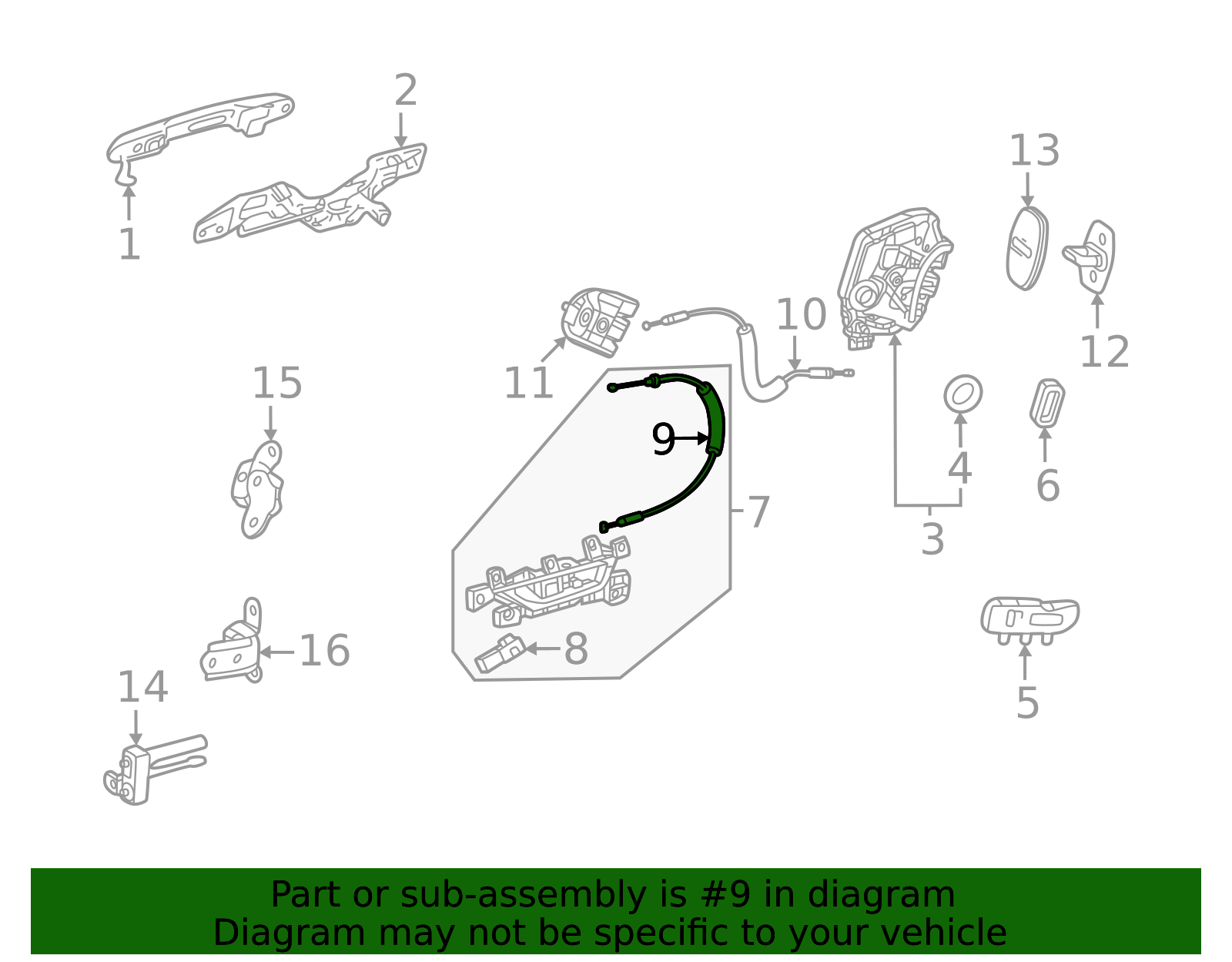 69750-48160 - High-Quality Door Latch Cable for 2024-2025 Lexus ...