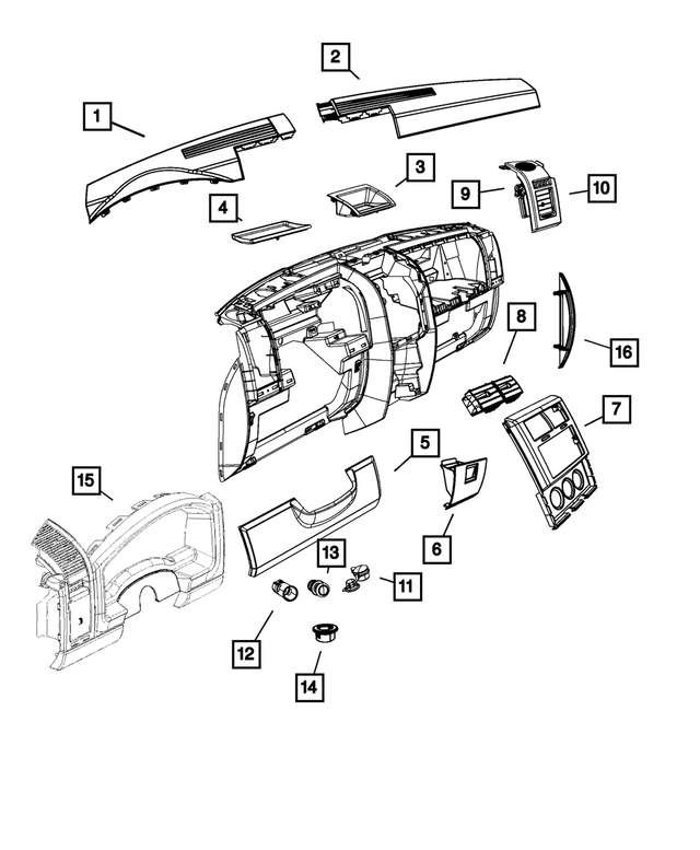 « 1EQ951D0AC –  : Panneau D'instruments Encadrement pour Mopar Image »