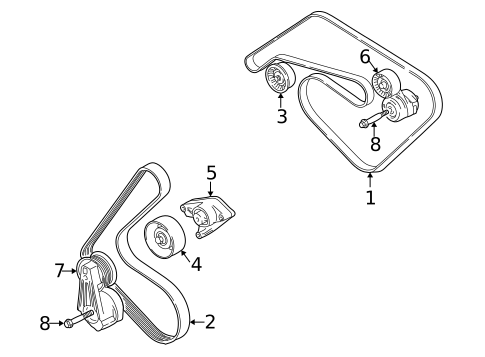 Belts & Pulleys for 2005 Jaguar XKR #0
