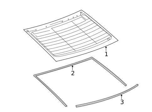 Glass & Hardware - Back for 2015 Cadillac CTS #0