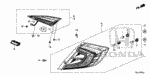 34100TBAA11 - Electrical/Exhaust/Heater/Fuel: LIGHT ASSY., LICENSE (WITH OPEN SWITCH) for Honda Image