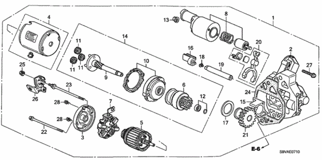 Starter Motor (Mitsubishi) for 2008 Honda Pilot #0