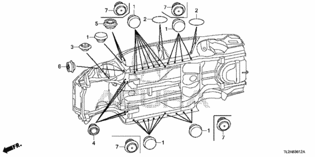 Grommet (Lower) for 2013 Acura TSX #0