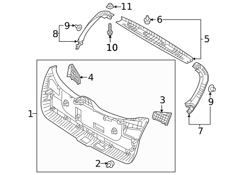 Interior Trim for 2022 Kia Niro #0
