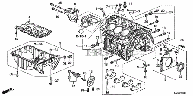 Cylinder Block - Oil Pan (V6) for 2012 Honda Accord #0