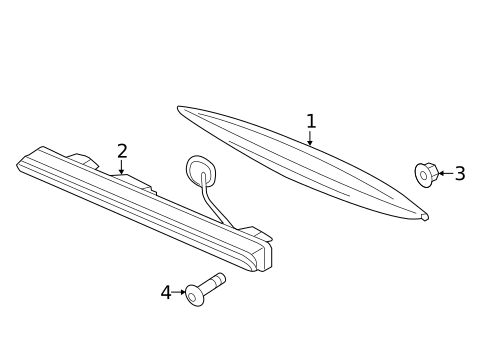 High Mounted Stop Lamp for 2015 Honda Fit #0