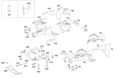 Wheelhouse, Front Subframe for 2020 Mercedes-Benz S65 AMG #0