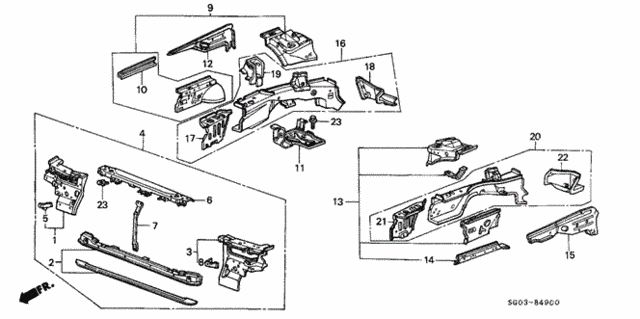 Front Bulkhead for 1987 Acura Legend #0