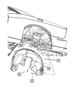 5028746AA - Body Sheet Metal Except Doors: Wheelhouse Shield, Right for Mopar Image