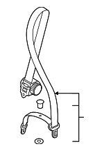 4M0857807AV04 - Electrical: Center Seat Belt for Audi: Q7, SQ7 Image