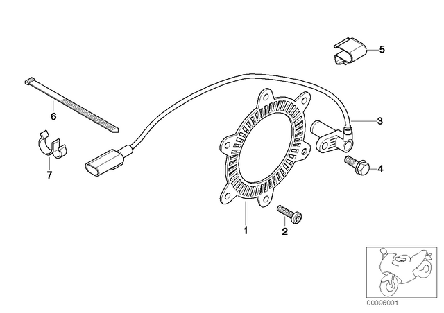34527660932 - : Wheelspeed Sensor for BMW-Motorrad Image