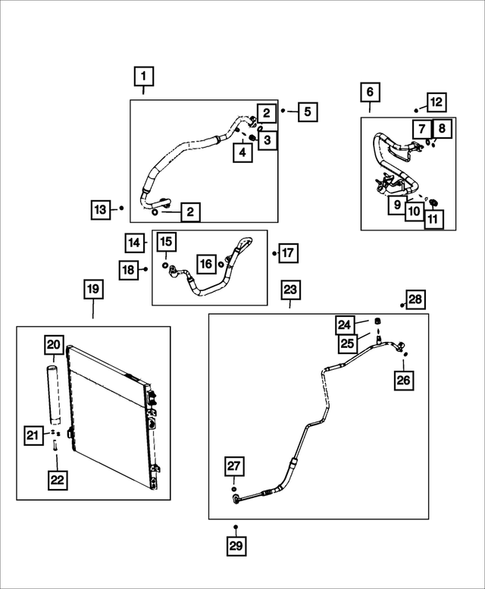 Air Conditioner and Heater Plumbing for 2020 Chrysler 300 #0