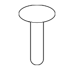 1244105163 - Body: Quarter Panel Trim Panel Screw for Hyundai Image