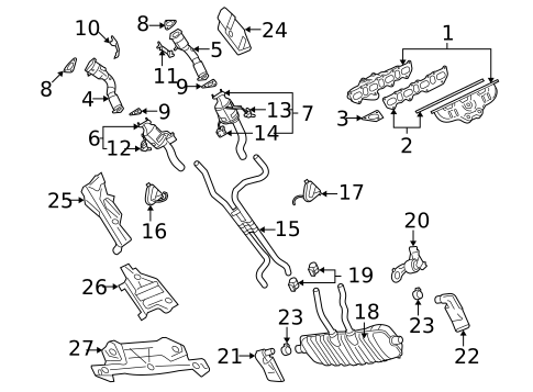Exhaust Manifold for 2006 Porsche Cayenne #0