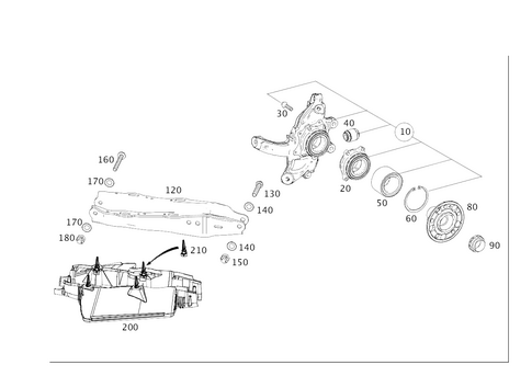 Rear Axle Mount for 2017 Mercedes-Benz S550e #0