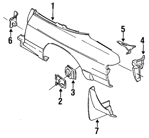 Quarter Panel & Components for 1993 Nissan 240SX #2