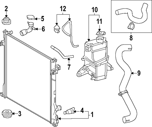Radiator & Components for 2025 Lexus TX500h #0