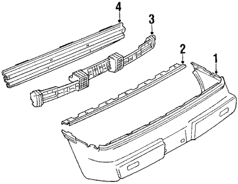 Bumper Assembly - Rear for 1984 Pontiac Fiero #0