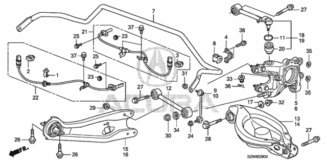 Rear Lower Arm for 2011 Acura ZDX #0