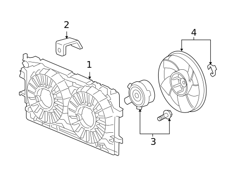 Cooling Fan, Clutch & Motor for 2005 Pontiac Grand Prix #0