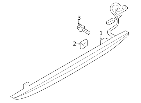 High Mounted Stop Lamp for 2025 Volkswagen Atlas Cross Sport #0