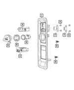 5XT77BD1AA - Electrical: Power Outlet Bezel for Mopar Image