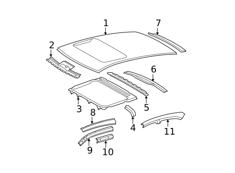 Roof & Components for 2010 Toyota Camry #1