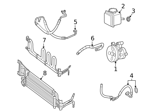 Pump & Hoses for 2013 Mercedes-Benz E 350 #1