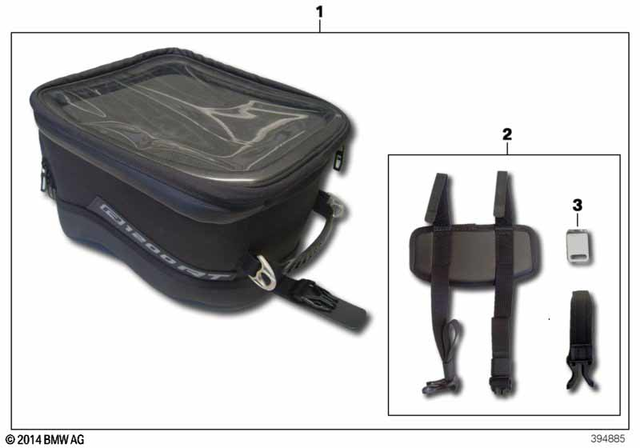 77458543227 - Luggage &amp; Storage: Tank-Top Bag -  for BMW-Motorrad Image