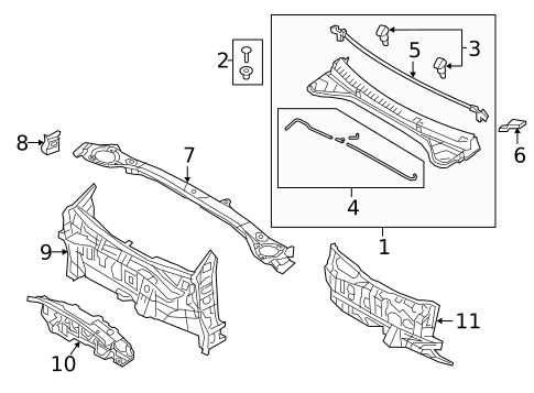 Cowl for 2020 Hyundai Elantra #1